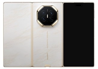 Huawei Mate XT 2 foldable phone in white.