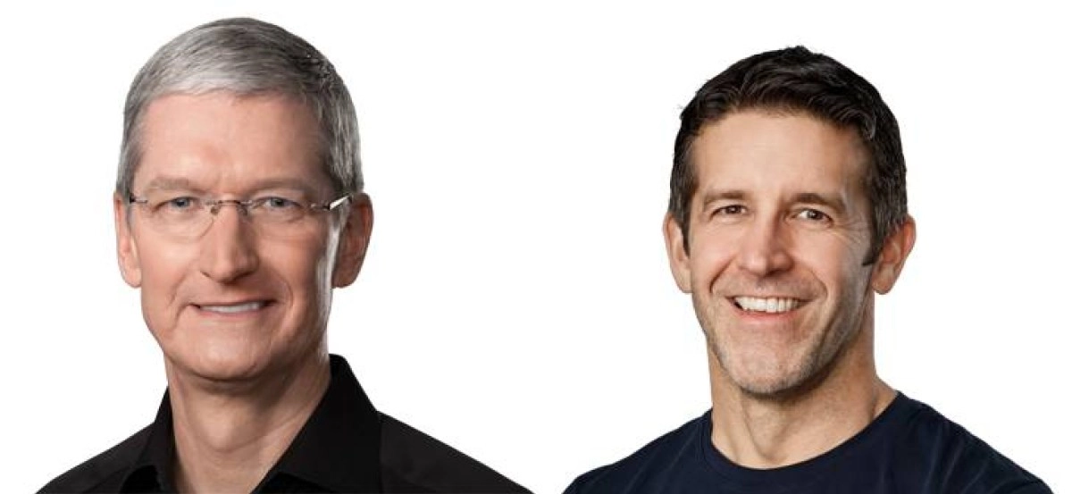 Tim Cook and John Ternus, new Apple CEO.