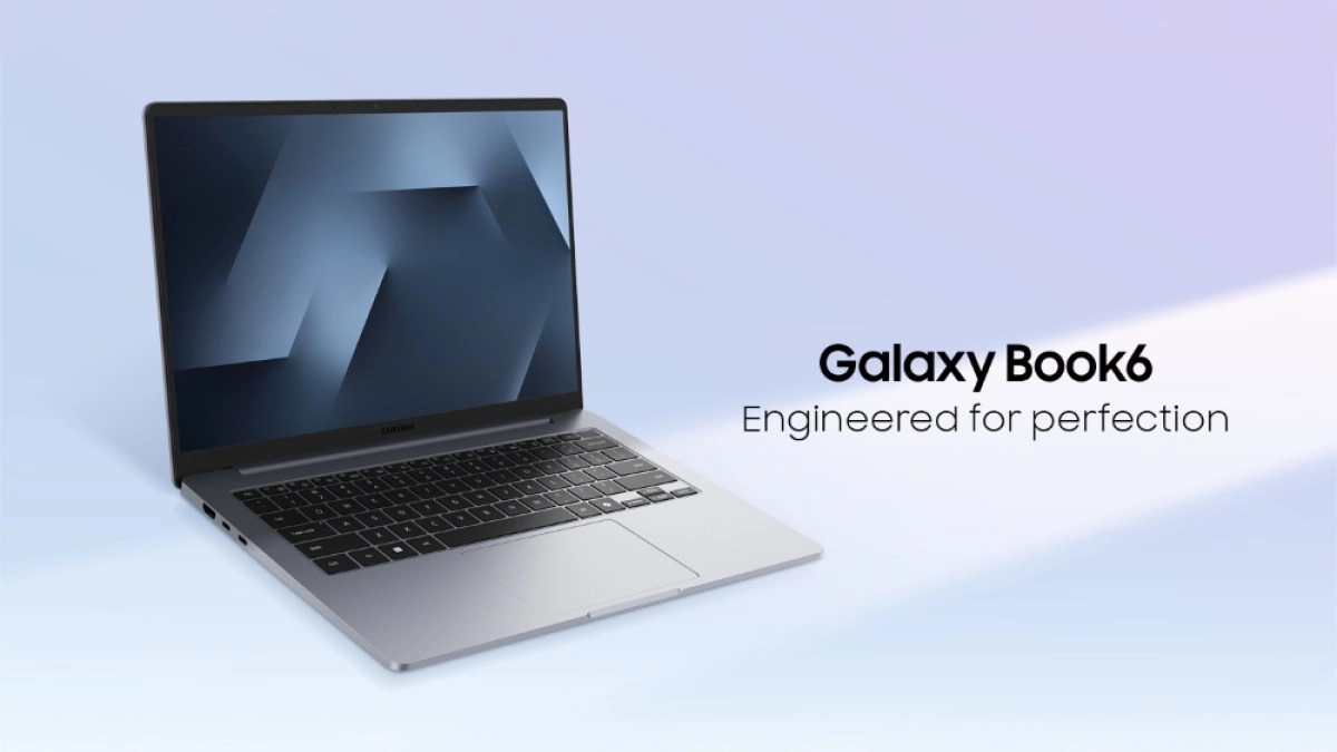 Samsung Galaxy Book6 laptop with Intel Core 3/5 processors.