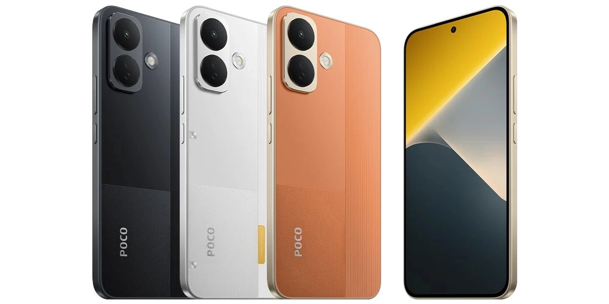 Poco X8 three colors with Snapdragon 6s Gen 4.