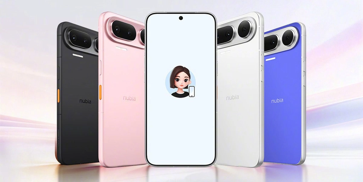 nubia NaviX Ultra AI phone in four colors.