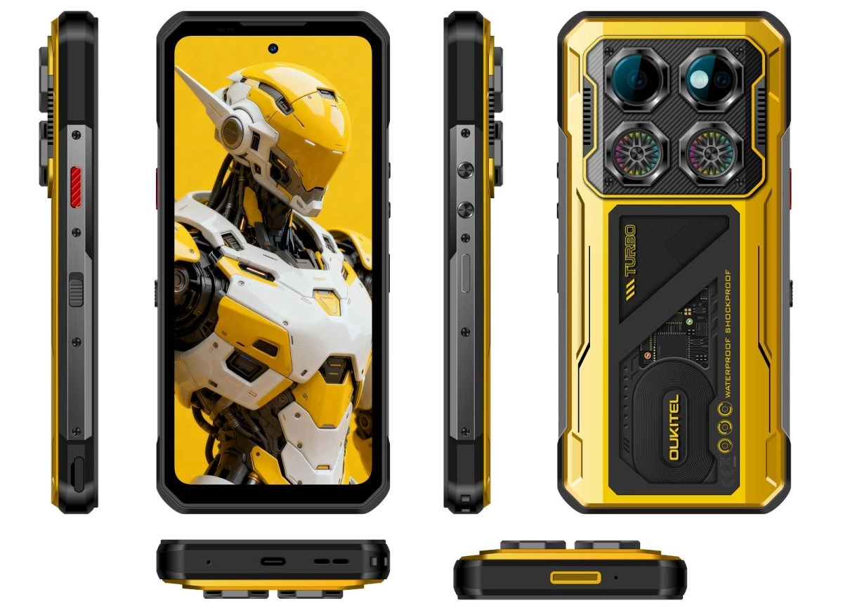 Oukitel rugged phone with dual fan cooling.
