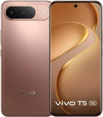 vivo T5 5G rose gold smartphone curved display