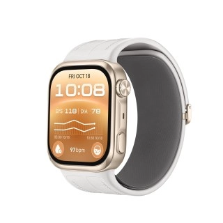 Huawei Watch D3 with blood pressure reading.