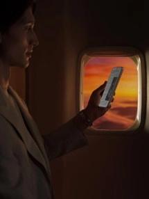 TCL P80 Ultra NxtPaper OLED display in airplane