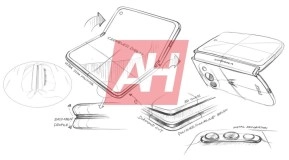 Motorola foldable phone concept sketches show design details.