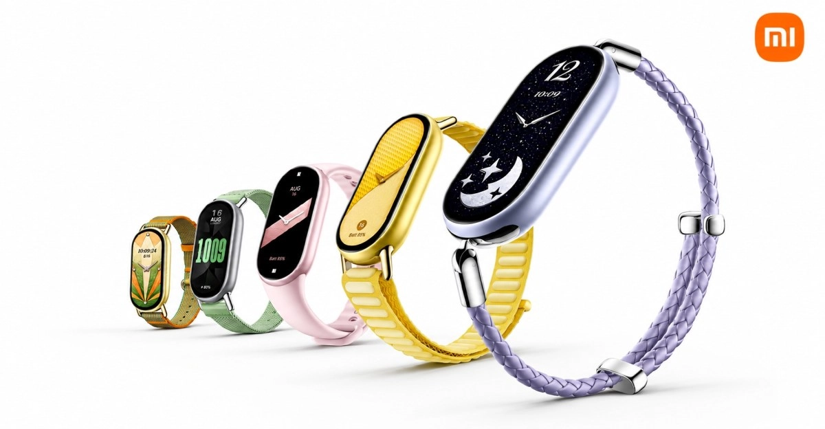 Xiaomi Smart Band 11 in multiple colors.