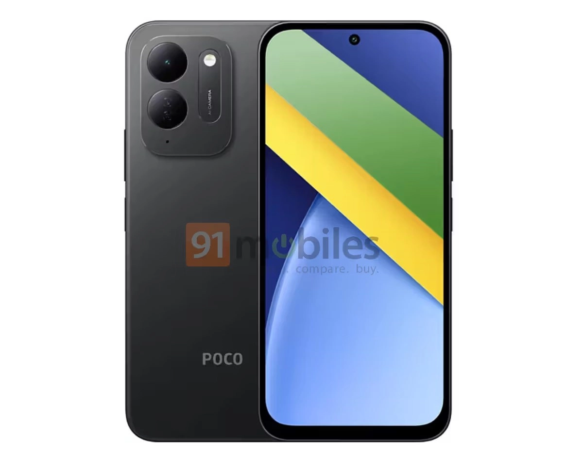 Poco C95 Pro leaked render showing back and front.