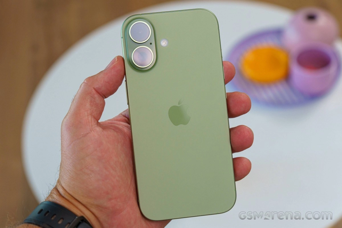 Green iPhone 17 series with dual cameras.
