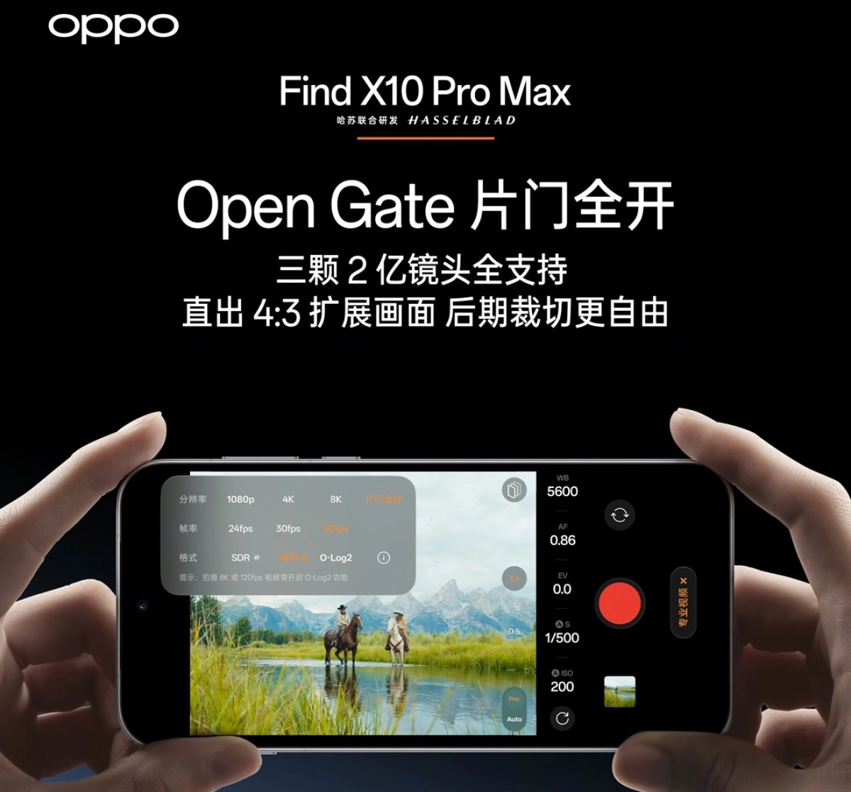 Oppo Find X10 Pro Max open gate camera interface