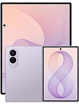 Purple foldable smartphone in tablet and phone modes.