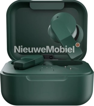 Fairbuds 2 earbuds in dark green color.