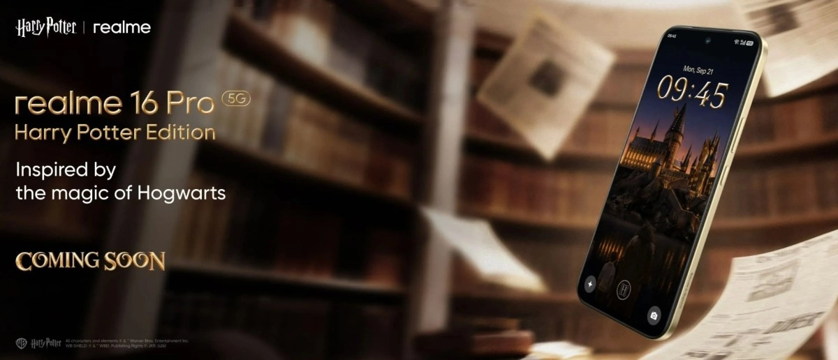 Realme 16 Pro Harry Potter Edition Hogwarts-inspired phone.