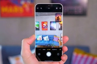 Tecno Camon concept phone displaying camera interface.