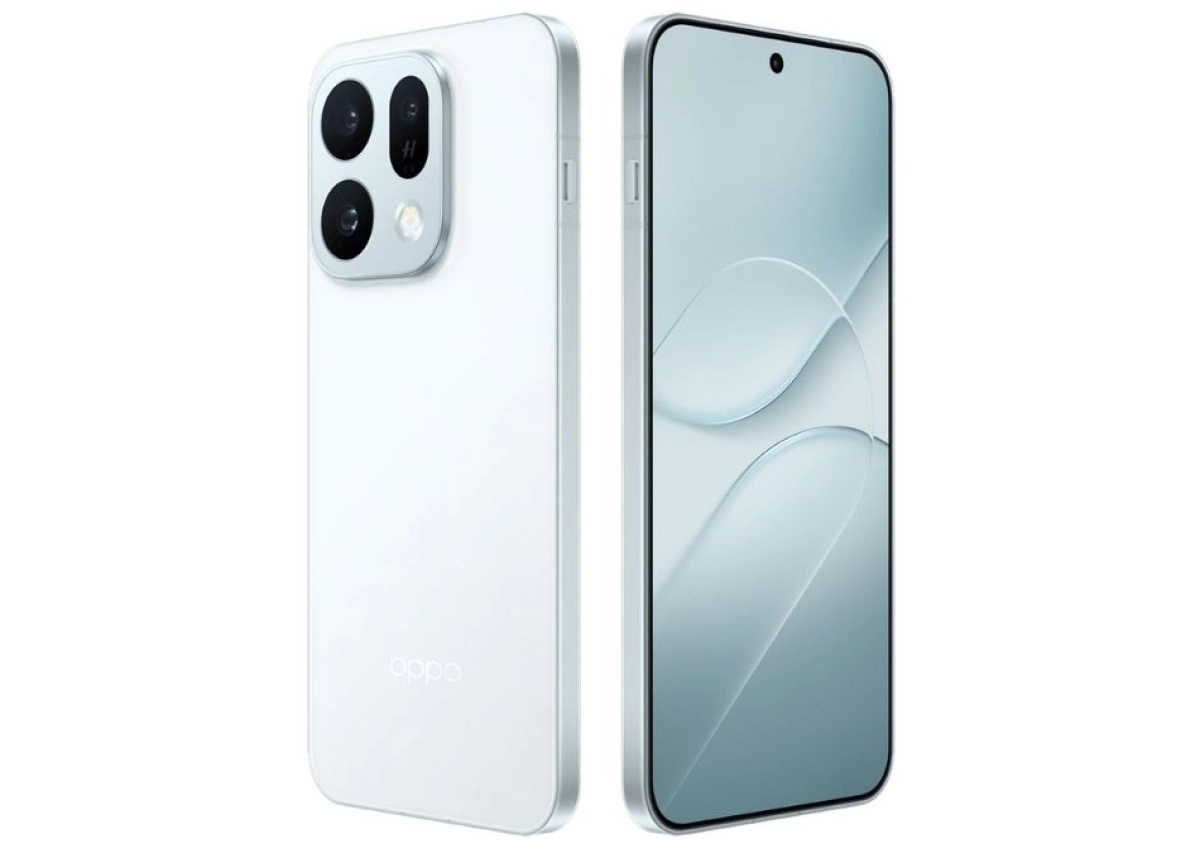 White Oppo Find X10 series smartphone front and back.
