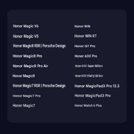 Honor MagicOS 11 device compatibility list.