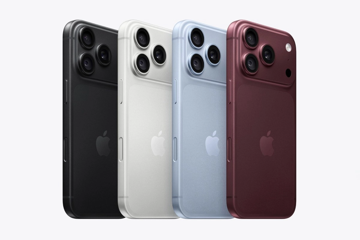 Four iPhone 18 Pro series phones in different colors.
