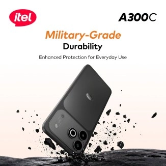 itel A300C phone with military-grade durability.
