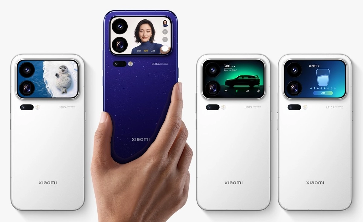 Xiaomi 13 Pro rear camera display showing different content.