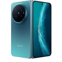 Blue vivo X Fold6 foldable phone with large camera.
