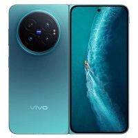 Blue vivo X Fold6 foldable phone with large camera