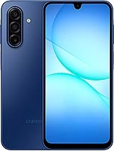 Blue Samsung Galaxy trending smartphone, front and back.
