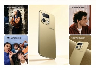 Realme 16 Pro smartphone with camera features shown