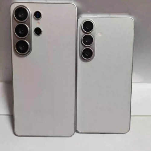 Galaxy S26 camera arrays on white phones.