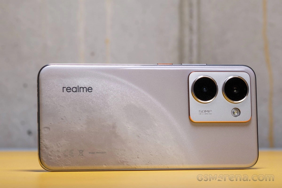 Realme phone back with 50MP camera.