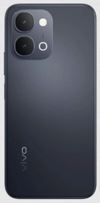 vivo Y500i rear, dark blue, dual camera setup.
