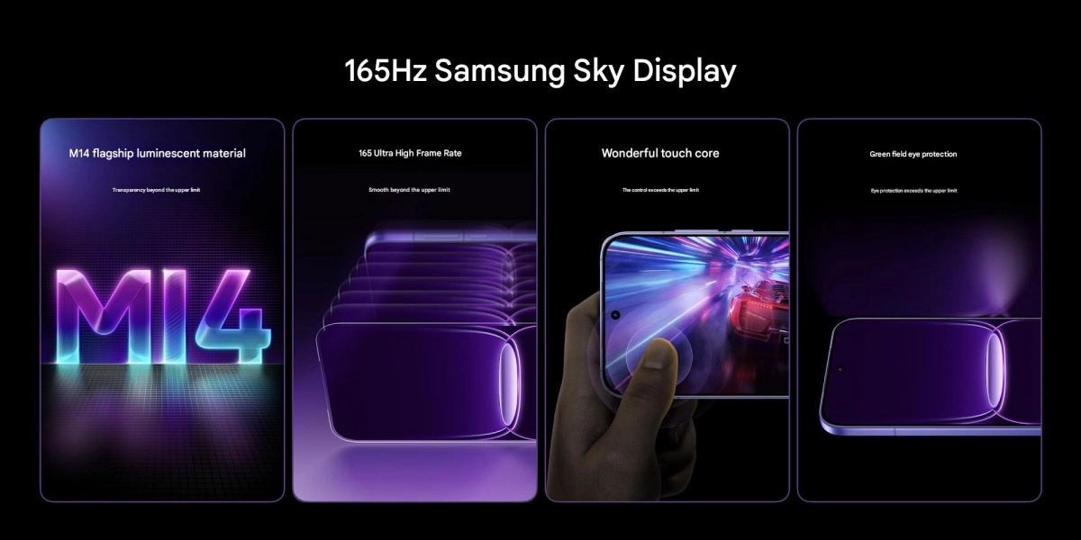 165Hz Samsung Sky Display features M14 phone.