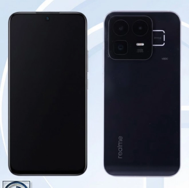 Realme Neo8 front and back view, camera specs.