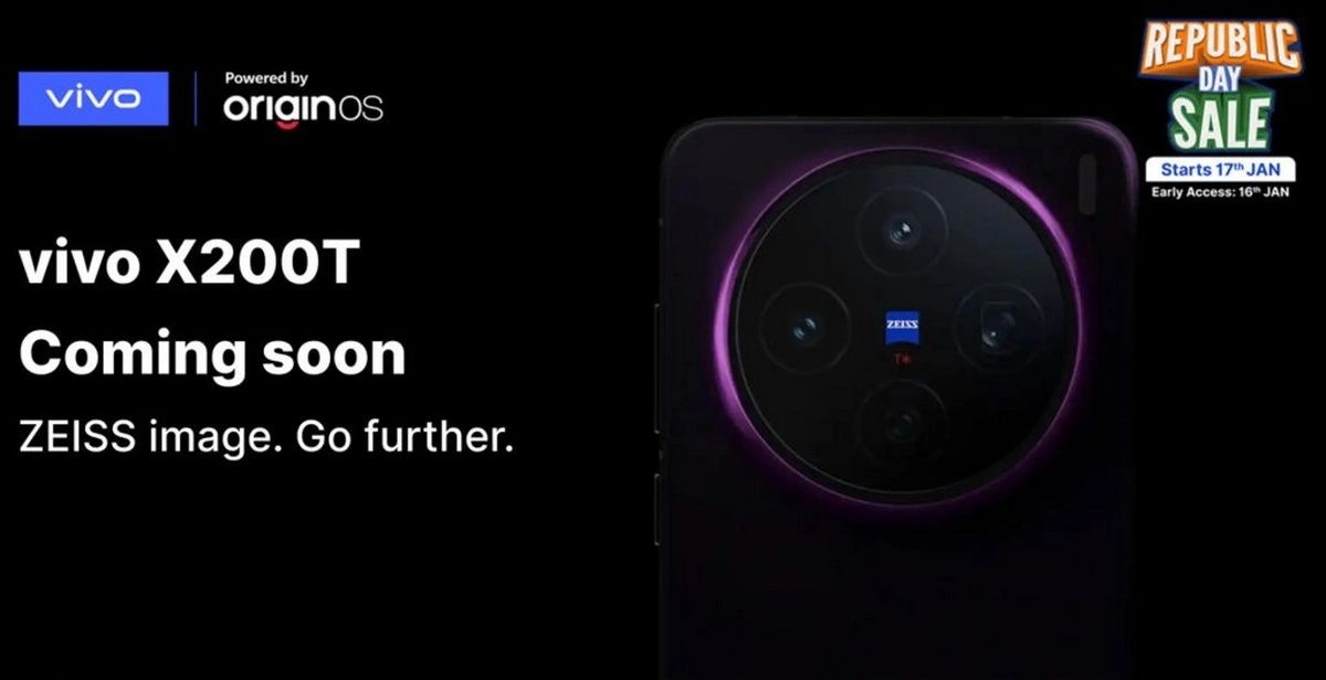 vivo X200T teaser with ZEISS camera module.