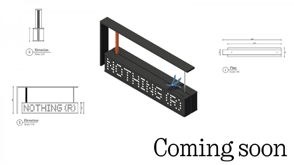 Nothing's upcoming flagship store sign concept with dragonfly.