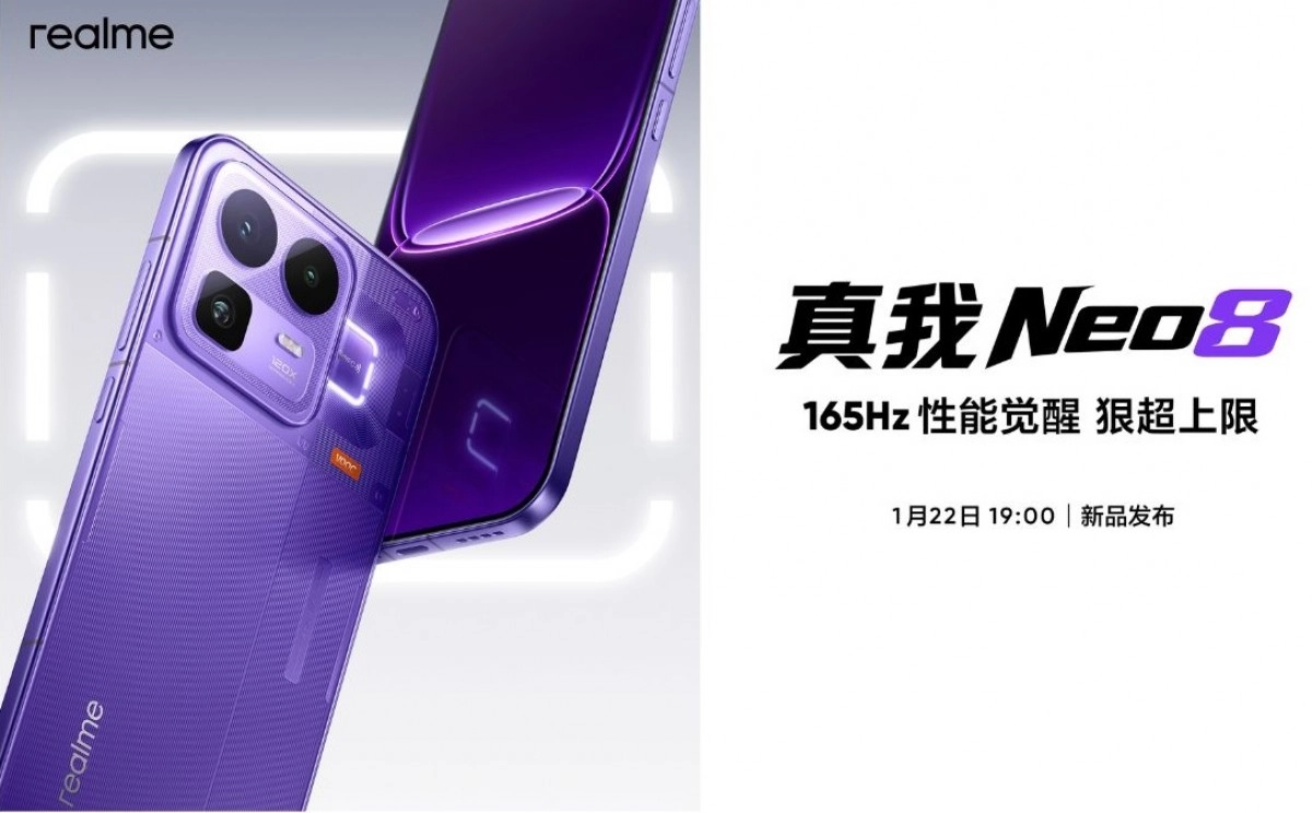 Realme Neo8 launch date revealed, 165Hz refresh rate.