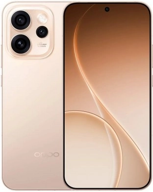 Oppo Reno15 series gold smartphone, front and back.