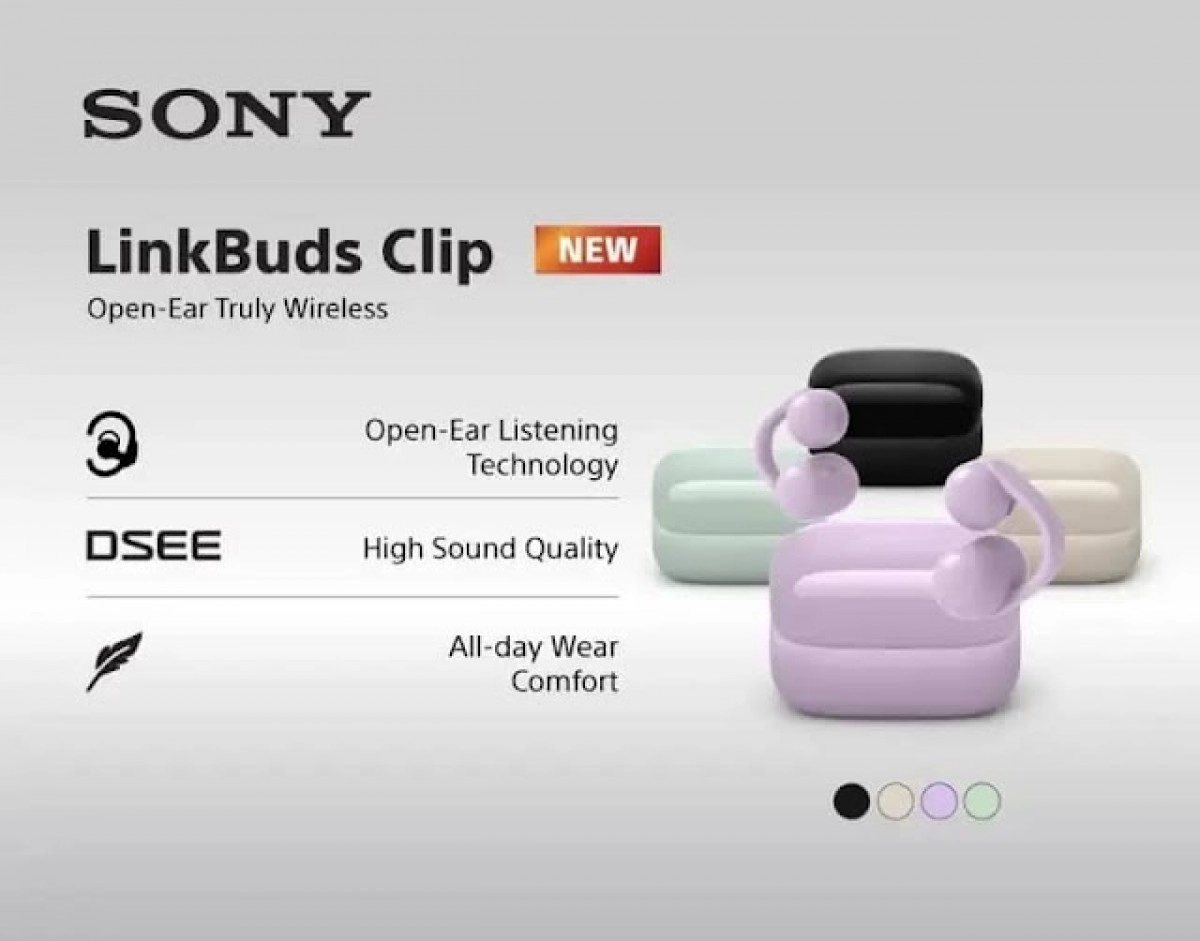 Sony LinkBuds Clip new open-ear truly wireless earbuds.