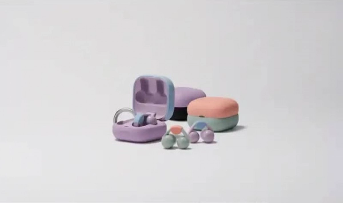 Sony's new colorful wireless earbuds and charging cases.