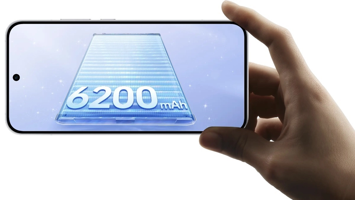 Oppo Reno15 phone displays 6200 mAh battery capacity.