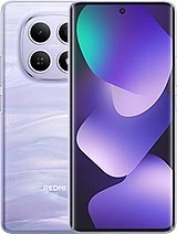 Purple Redmi phone with unique camera design.