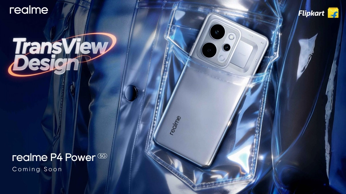 Realme P4 Power TransView Design phone in pocket