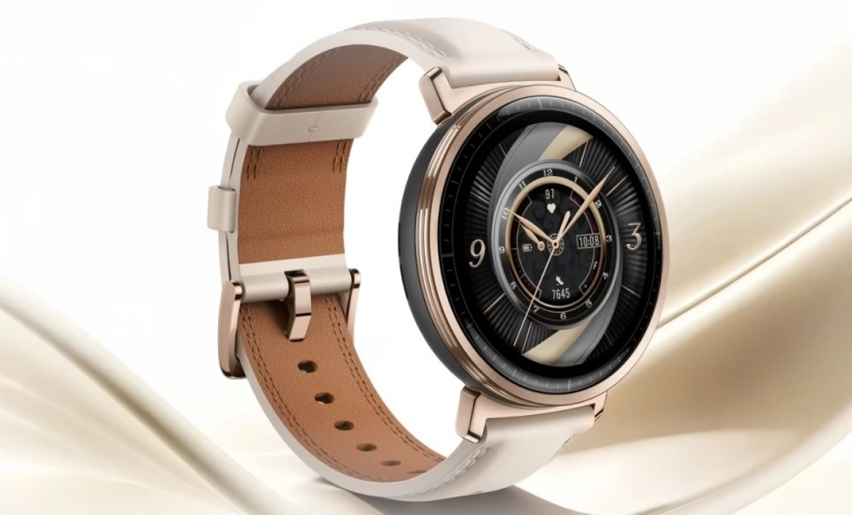 Honor Watch GS 5 white strap gold bezel