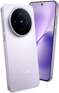 vivo X200T purple phone design, large circular camera.