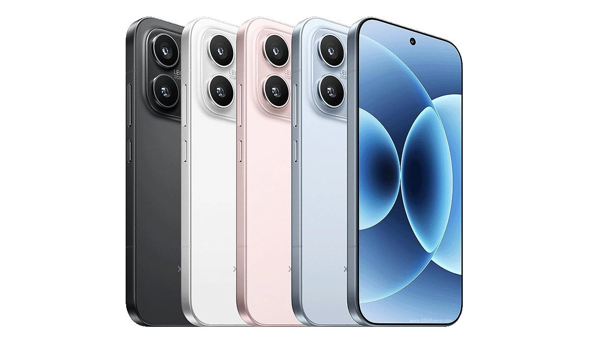 Four Xiaomi 13 phones in different colors.