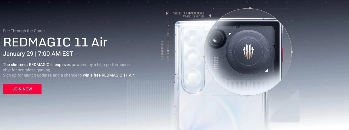 RedMagic 11 Air cooling system close-up