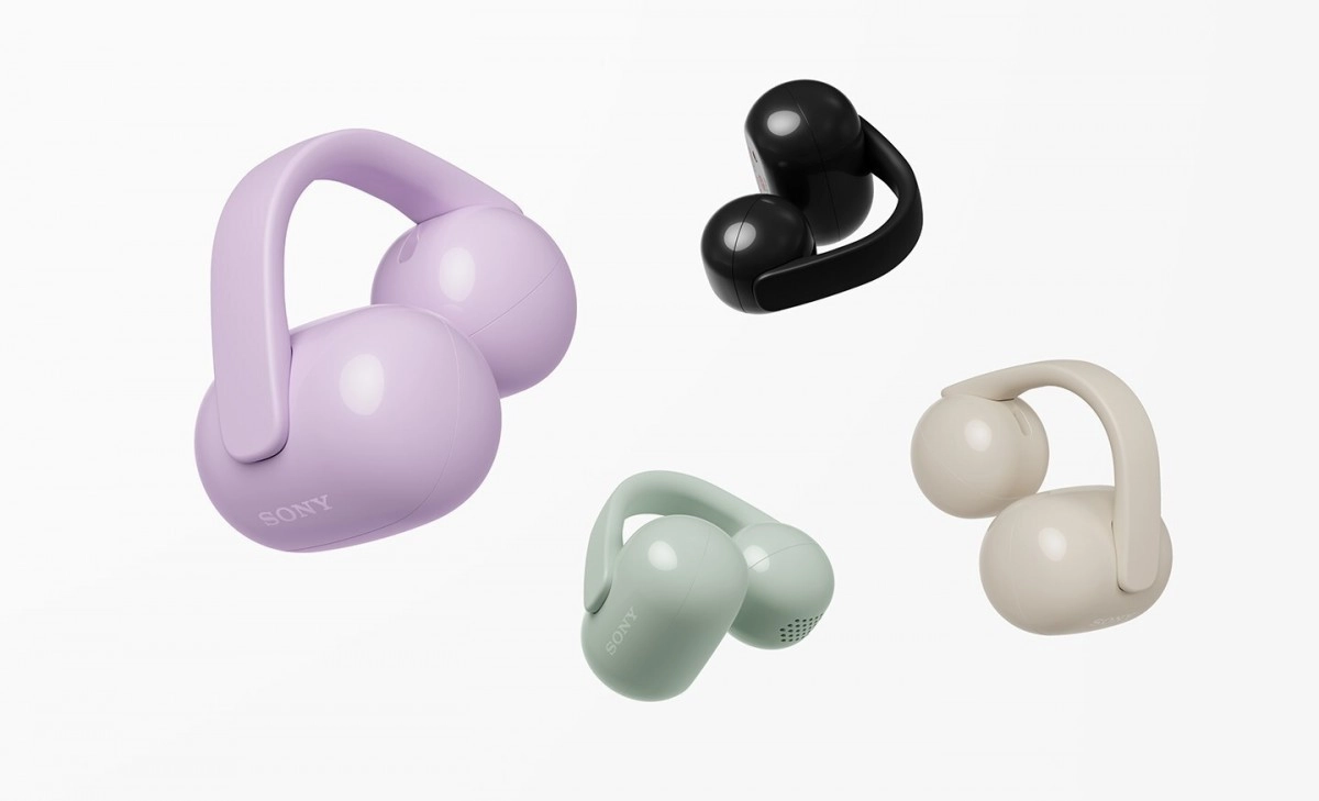 Sony LinkBuds Clip wireless earbuds, four colors.