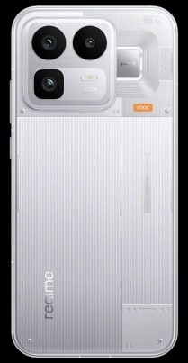 Realme Neo8 white smartphone back with cameras