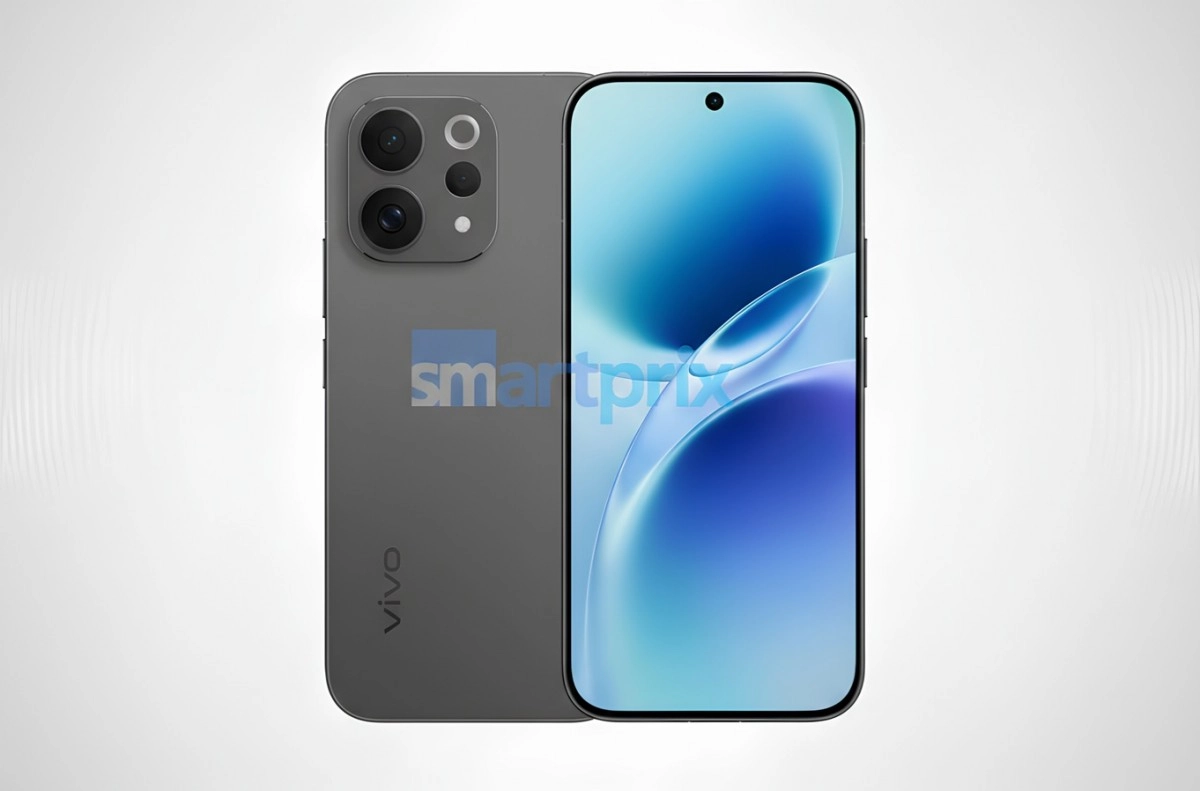 vivo V70 Elite dual tone grey smartphone render