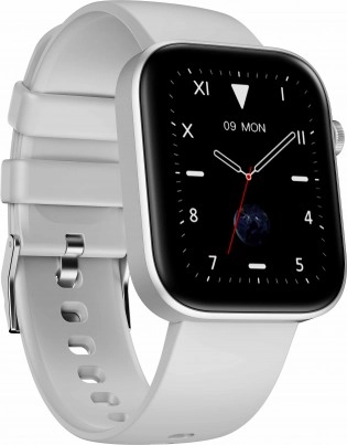 HMD Watch X1 silver smartwatch with white strap