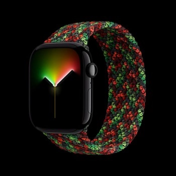 Black Unity Braided Solo Loop Apple Watch band.